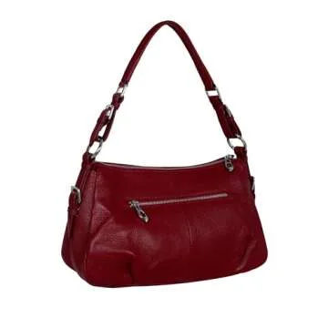 Stylish HESHE Leather Hobo Shoulder Handbag for Women