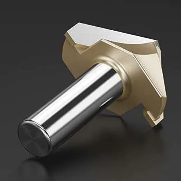 HUHAO 5PCS CNC Engraving Bits 90 Degree V Groove Router Bit 1/4 Shank 2 Flute Carbide V Bit Woodworking Engraving Tool Surfacing Router Bit for Composition Materials Plywoods Hardwoods (1/4in-12.7mm)