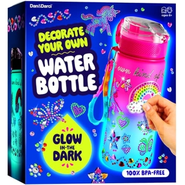 Glow-in-the-Dark Water Bottle Kit for Kids 4-8
