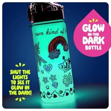 Glow-in-the-Dark Water Bottle Kit for Kids 4-8