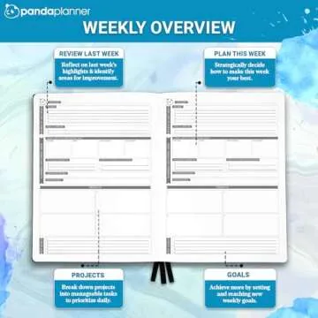 Panda Planner Pro 2025 Undated Daily Planner for All