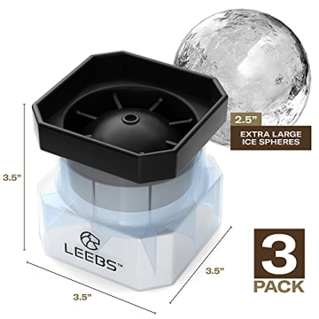 LEEBS Silicone Ice Ball Maker - Perfect for Whisky Drinks