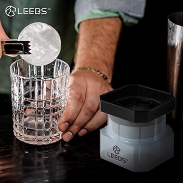 LEEBS Silicone Ice Ball Maker - Perfect for Whisky Drinks