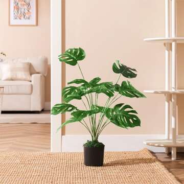 Jelofly 28" Faux Monstera Plant for Home & Office Decor