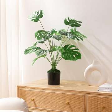 Jelofly 28" Faux Monstera Plant for Home & Office Decor