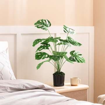 Jelofly 28" Faux Monstera Plant for Home & Office Decor