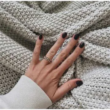 POWNOOL Chunky Band Rings for Women 2 Tone Intertwined Crossover Statement Ring, Cable Wire Twine Twisted Wide Index Finger Gold and Silver Ring Fashion Costume Jewelry Gifts for Her (7)