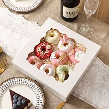 Moretoes Bakery Boxes - 24pcs Auto-Popup Gift Boxes