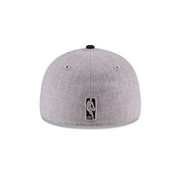NBA Portland Trail Blazers Men's Low Profile 59FIFTY Fitted Cap, 7.5, Heather Gray