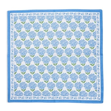 Two's Company Hydrangea Set of 4 Napkins Cotton