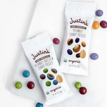 Organic Dark Chocolate Peanut Candy Pieces - 12 Pack