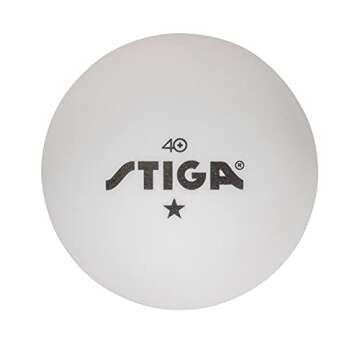 STIGA Ping Pong Balls – 6pk White 1-Star Table Tennis Balls, Official Size 40mm ABS Balls, Ultimat...