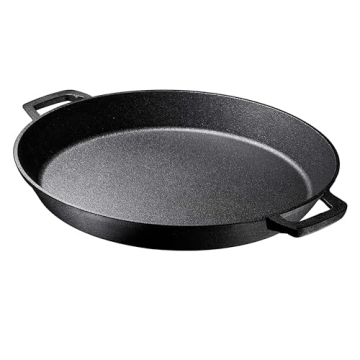 Bruntmor Pre Seasoned Cast Iron 16 Inch Skillet with Dual Handle