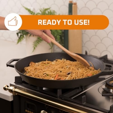 Bruntmor 16 Inch Pre Seasoned Cast Iron Skillet