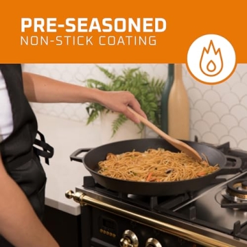 Bruntmor 16 Inch Pre Seasoned Cast Iron Skillet