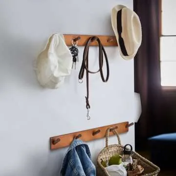 Evory Coat Rack Wall Mount - Durable Wooden Hooks