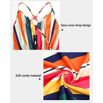 II ININ Women's 2024 Summer Beach Wedding Guest Dresses V Neck Spaghetti Strap Hawaiian Vacation Long Maxi Dress