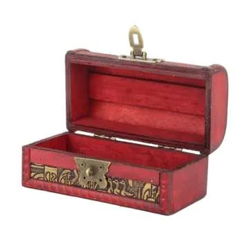 Walfront Wooden Jewelry Box, Vintage European Classical Wooden Case Jewelry Storage Box Container Home Decoration for Storing, Displaying Jewelry, Bracelet, Earrings (#1: Password