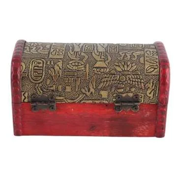 Walfront Wooden Jewelry Box, Vintage European Classical Wooden Case Jewelry Storage Box Container Home Decoration for Storing, Displaying Jewelry, Bracelet, Earrings (#1: Password