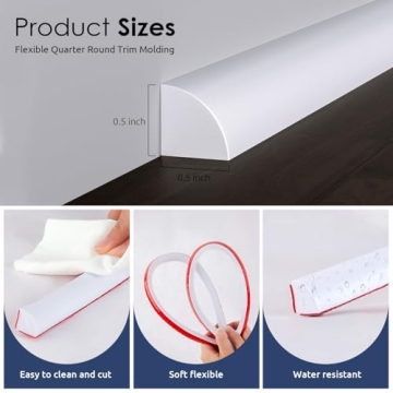 Flexible Quarter Round Molding for Easy Home Repairs