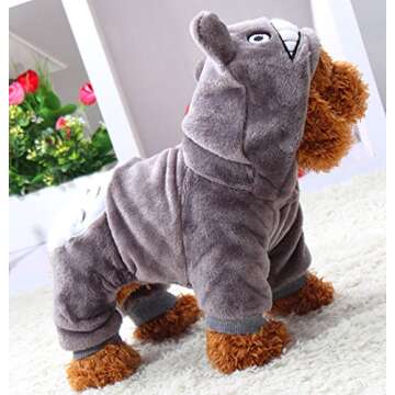 Xiaoyu Puppy Dog Pet Clothes Hoodie Warm Sweater Shirt Puppy Autumn Winter Coat Doggy Fashion Jumpsuit Apparel, Grey, XL