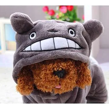 Xiaoyu Puppy Dog Pet Clothes Hoodie Warm Sweater Shirt Puppy Autumn Winter Coat Doggy Fashion Jumpsuit Apparel, Grey, XL