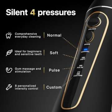 Oralfree Water Dental Flosser Teeth Pick - Cordless Portable Floss Picks Rechargeable Travel Pik Irrigation Cleaner IPX7 Waterproof Oral Irrigator Electric Flossing Machine for Home Teeth Cleaning