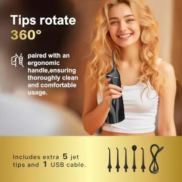 Oralfree Water Dental Flosser - Cordless Rechargeable Cleaner