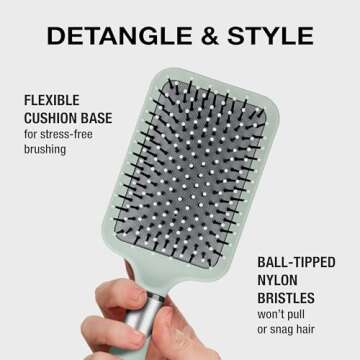 Conair Velvet Touch hair brush - Detangling hair brush - curly hair brush - hair brushes for women - detangler brush - hair brushes for women