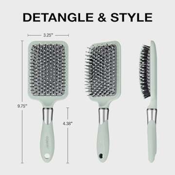 Conair Velvet Touch hair brush - Detangling hair brush - curly hair brush - hair brushes for women - detangler brush - hair brushes for women