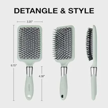 Conair Velvet Touch Paddle Brush for Effortless Detangling