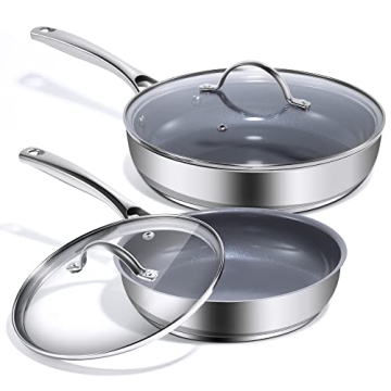 REDMOND Nonstick Frying Pan Set with Lids for Every Kitchen