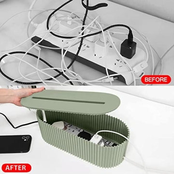 Desk York Cable Management Box - Hide Power Strips Effectively