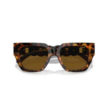 Versace Woman Sunglasses Havana Frame Dark Brown Polarized 53MM