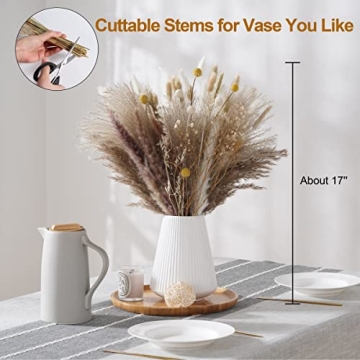 Elegant Dried Pampas Grass Bouquet for Weddings & Decor