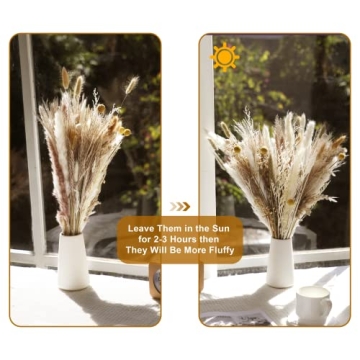 Elegant Dried Pampas Grass Bouquet for Weddings & Decor