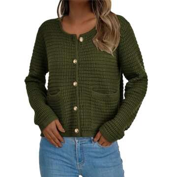 BTFBM Women Cardigan Sweaters for Stylish Fall Fashion