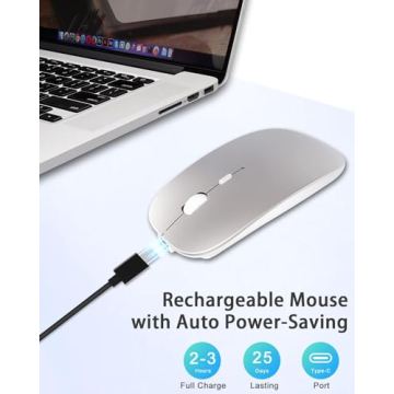 Bluetooth Mouse - Rechargeable Wireless Mouse for All Devices