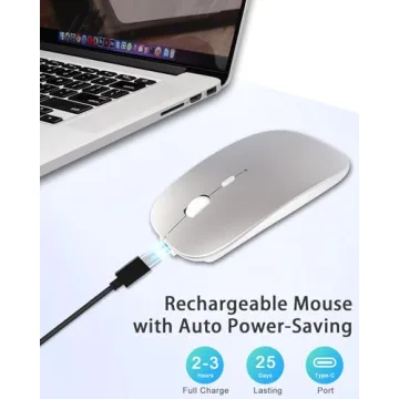 Bluetooth Mouse - Rechargeable Wireless Mouse for All Devices