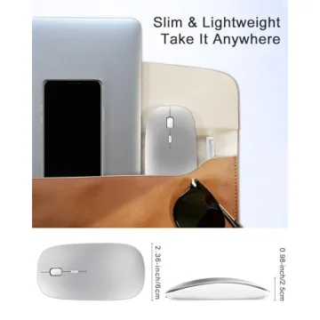 Bluetooth Mouse - Rechargeable Wireless Mouse for All Devices
