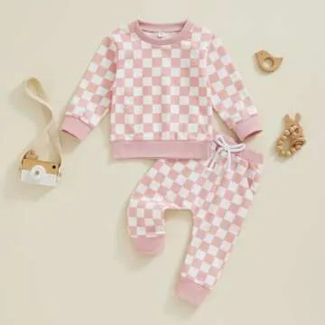 Stylish Toddler Girl Fall Outfit with Checkerboard Pants