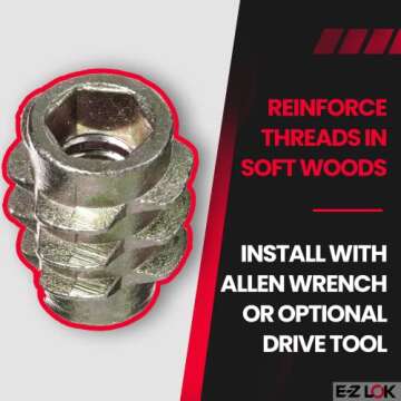 E-Z LOK Knife Threaded Inserts for Soft Wood - Pack of 50