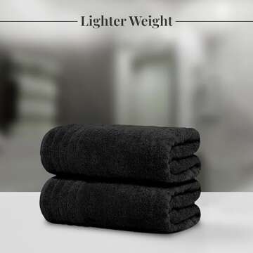 Tens Towels Pack of 4 Extra Large Bath Towels 30 x 60 Inches, 100% Cotton, Larger & Lighter, Quicker...