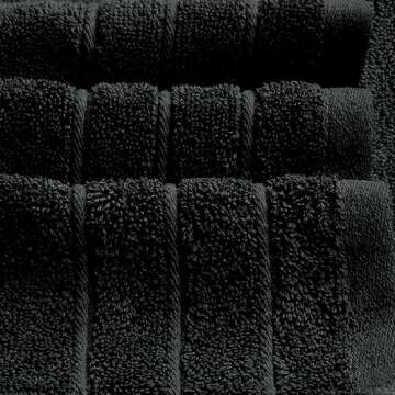 Tens Towels Pack of 4 Extra Large Bath Towels 30 x 60 Inches, 100% Cotton, Larger & Lighter, Quicker to Dry, Lighter Weight, Super Soft and Absorbent, Perfect Bathroom Towels (Black)