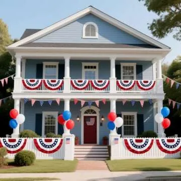 3-Pack American Pleated Fan Flags for Patriotic Decor