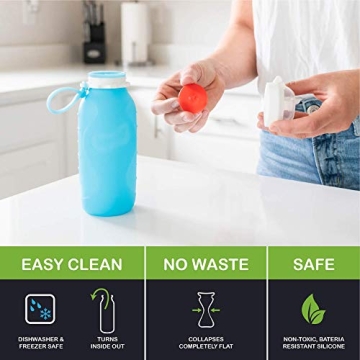 16 oz Squeasy Snacker Silicone Pouch for Easy Feeding