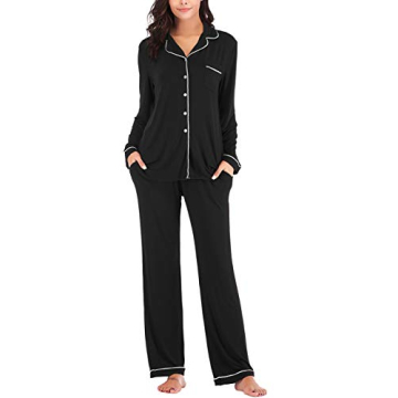 Aamikast Women's Soft Pajama Set - Black XS