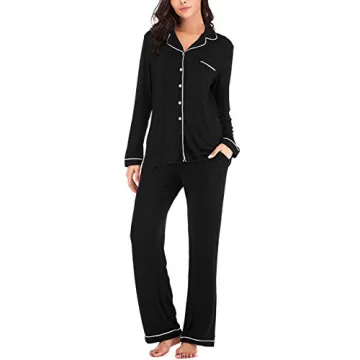 Aamikast Women's Soft Pajama Set - Black XS