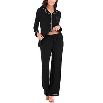 Aamikast Women's Soft Pajama Set - Black XS