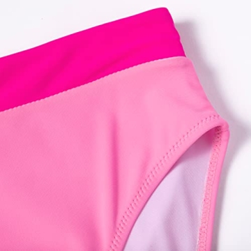 MOOSLOVER Cutout One Shoulder High Waisted Bikini - Pink Rose